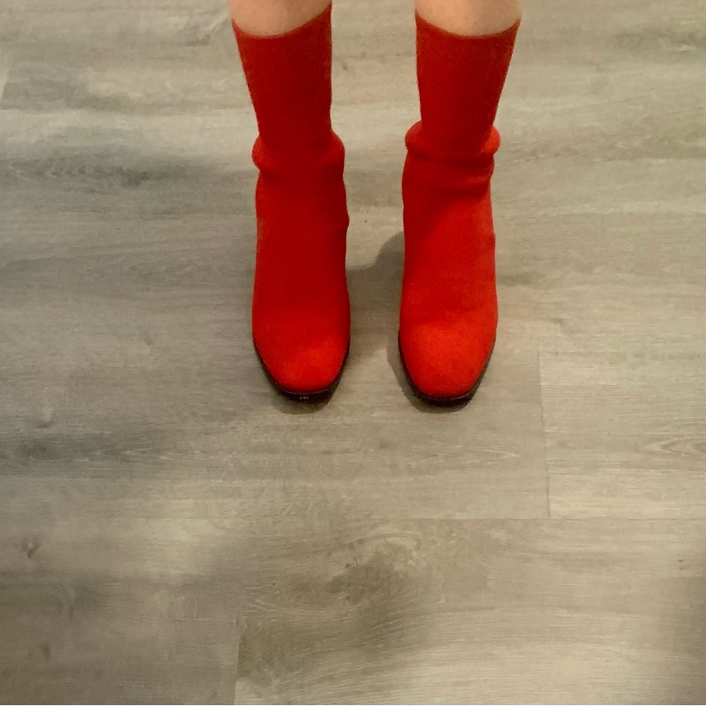 Via Spiga Red Sock Boot